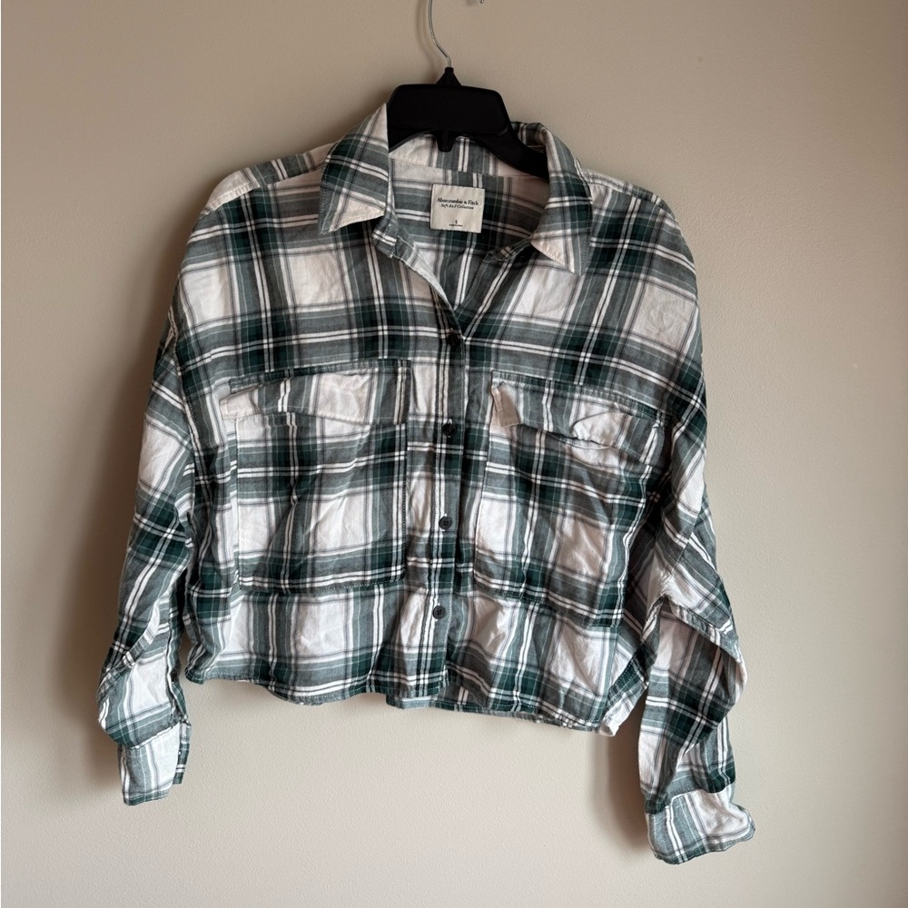 Abercrombie & Fitch Women's 90s‎ Cropped Flannel Size Small